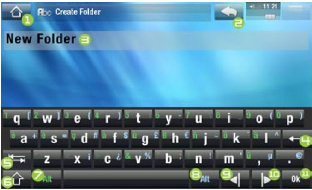 ARCHOS 3G PLUS - UTILISATION DU CLAVIER VIRTUEL - 1