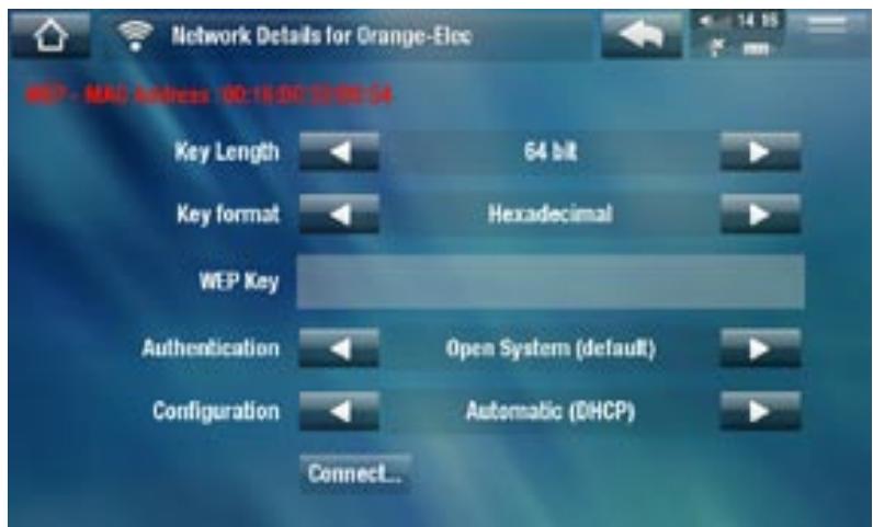 ARCHOS 3G PLUS - Réseaux Protégés (clé WEP, WPA ou WPA2) - 1