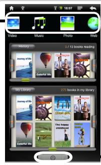 ARCHOS 70B EREADER - THE ARCHOS INTERFACE - 1
