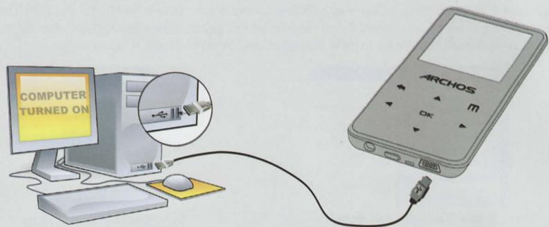 ARCHOS VISION ALSVS - CHARGER ET CONNECTER À VOTRE ORDINATEUR - 1
