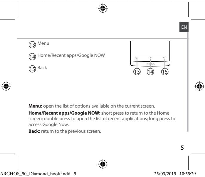 ARCHOS 50 DIAMOND - Description of the phone - 4