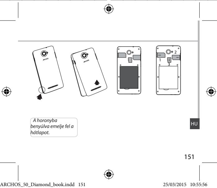 ARCHOS 50 DIAMOND - SIM-kártya behelyzese - 3