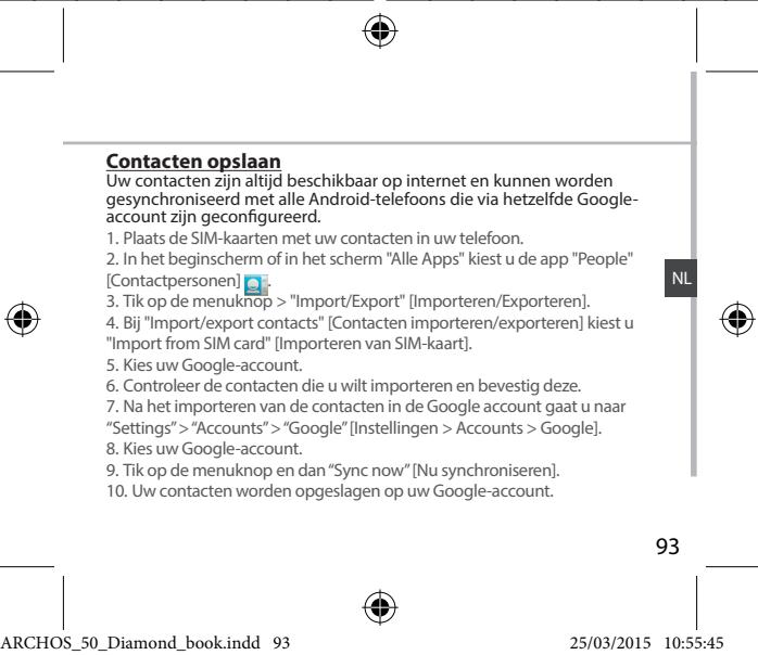 ARCHOS 50 DIAMOND - Gegevens synchroniseren - 3