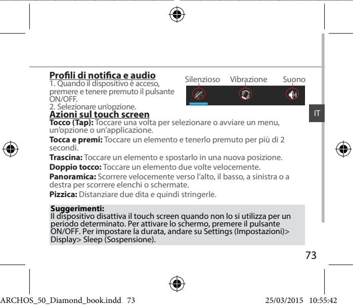 ARCHOS 50 DIAMOND - Spegnimento - 2