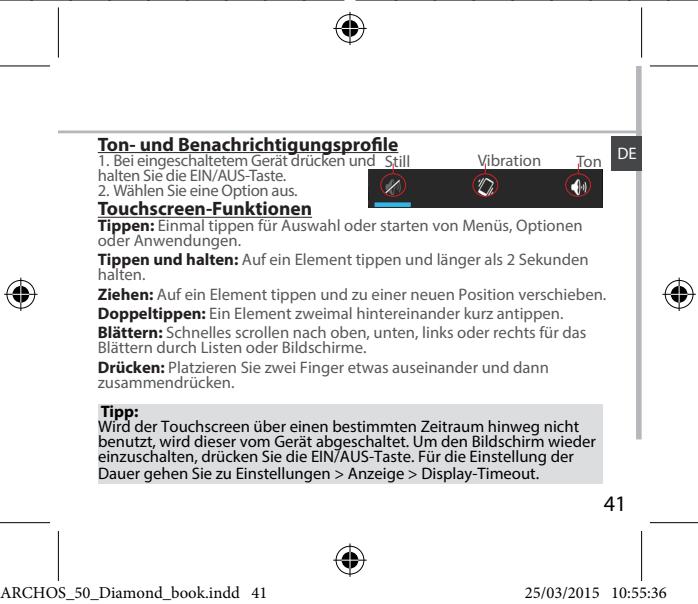ARCHOS 50 DIAMOND - Ausschalten - 3