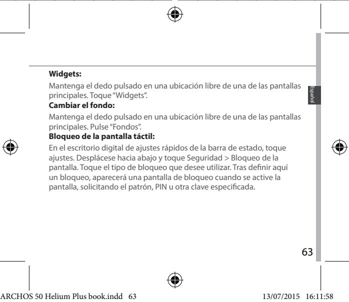 ARCHOS 50 HELIUM PLUS - Para familiarizarse con AndroidTM - 3
