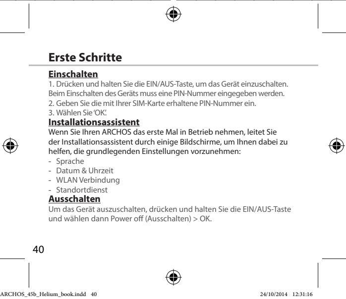 ARCHOS HELIUM 45B - Beschreibung des Geräts - 11