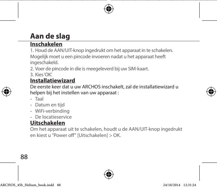 ARCHOS HELIUM 45B - Beschrijving van het apparaat - 10