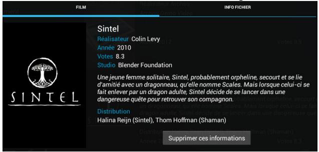 FILM Sintel Réalisateur Colin Levy Année 2010 Votes 8.3 Studio Blender Foundation Une jeune femme solitaire, Sintel, probablement orpheline, secourt et se lie d'amitié avec un dragonneau, qu'elle nomme Scales. Mais lorsque celui-ci se fait enlever par un dragon adulte, Sintel décide de se lancer dans une dangereuse quête pour retrouver son compagnon. Distribution Halina Reijn (Sintel), Thom Hoffman (Shaman) Distribu Année 2010 Supprimer ces informations INFO FICHER