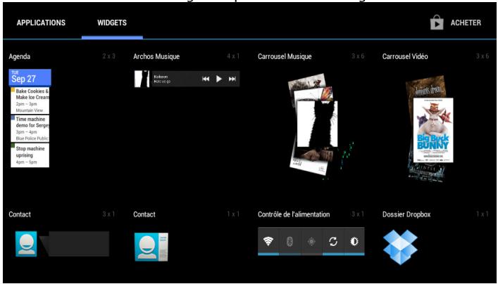 APPLICATIONS WIDGETS ACHETER Agenda 2 x 3 Archos Musique 4 x 1 Carrousel Musique 3 x 6 Carrousel Video 3 x 6 For Sep 27 Bake Cookies & Make Ice Creaming 5pm - 5pm Mountain View Time machines demo for Seiger 5pm - 4pm Blue Phone Posts Stop machine uprising 4pm - 5pm Contact 3 x 1 Contact 1 x 1 Contrôle de l'alimentation 3 x 1 Dossier Dropbox 1 x 1
