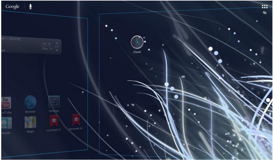Google Air#: ... (91270) Min: 8* Max: 11* Clock YouTube Browser Settings People Maps Le Portail d.. Seneweb N.