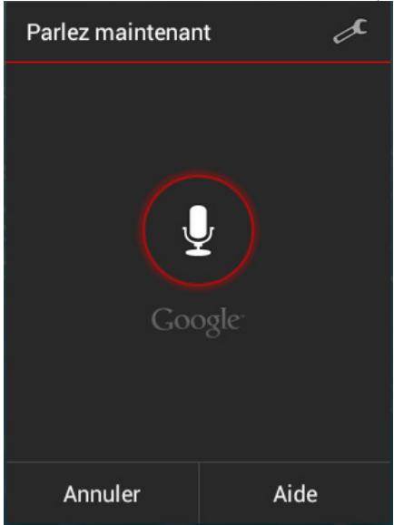 Parlez maintenant Google Annuler Aide