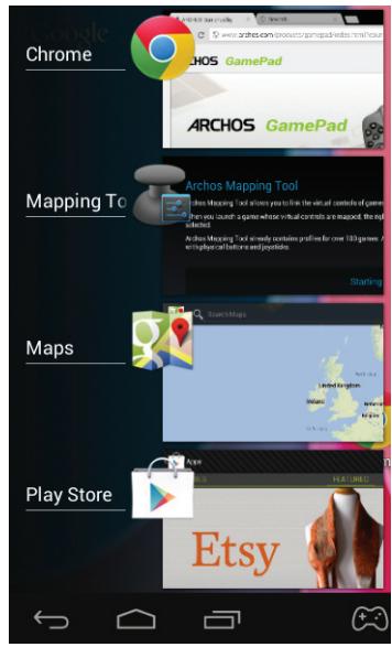 ARCHOS GAMEPAD - Los ajustes rapiidos - 1