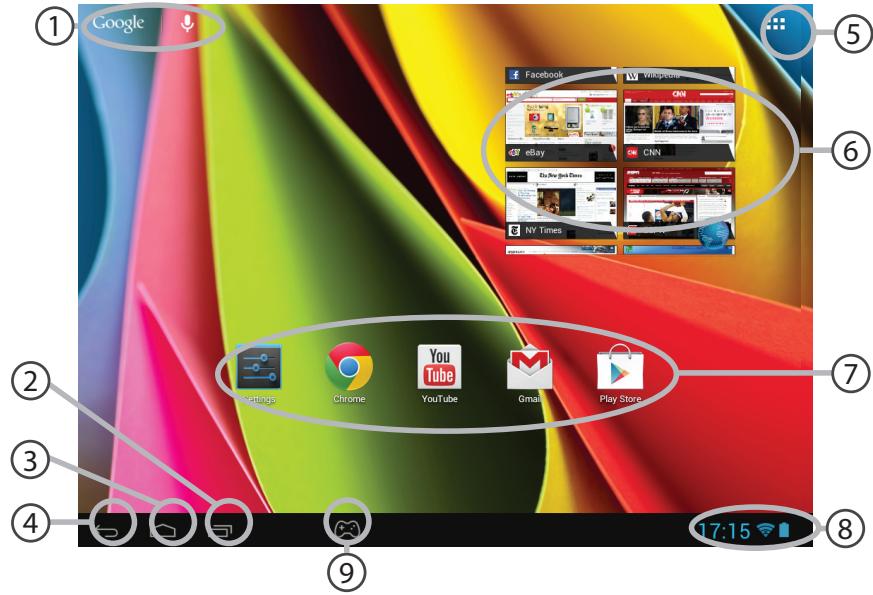 ARCHOS GAMEPAD - Die Android™ Benutzeroberfläche - 1