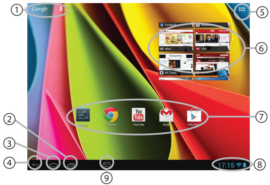 ARCHOS GAMEPAD - L'interface Android™ - 1