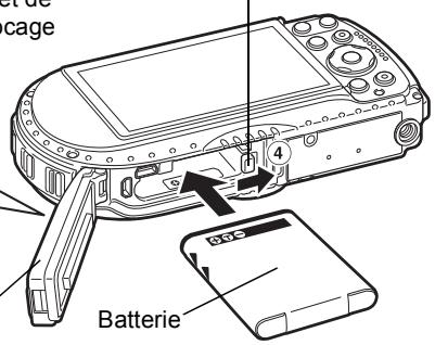 RICOH WG-5 - Installation de la batterie - 2