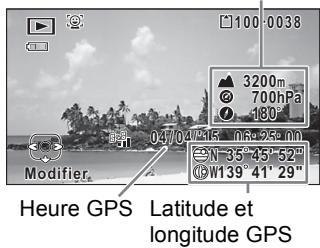 RICOH WG-5 - Affichage des informations GPS enregistrées sur les images capturées - 1