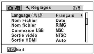 RICOH WG-5 - Menu [réglages] - 2