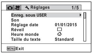 RICOH WG-5 - Menu [réglages] - 1