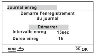 RICOH WG-5 - Enregistrer un journal selon un intervalle et une durée prédéfinis - 5