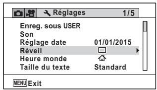 RICOH WG-5 - Réglage du réveil - 2