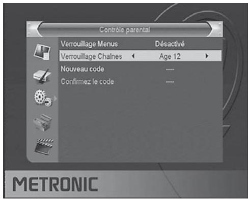 METRONIC ZAPBOX HD-M1,  ZAPBOX HD-S1,  ZAPBOX HD-Z3 IP - Para seleccionar el nivel moral : - 1