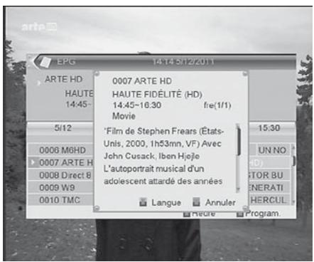 METRONIC ZAPBOX HD-M1,  ZAPBOX HD-S1,  ZAPBOX HD-Z3 IP - - Guide électronique des programmes (EPG) - 2