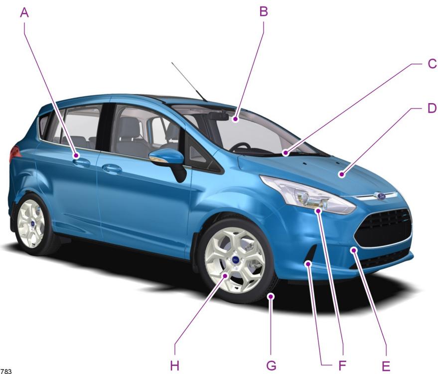 FORD B-MAX - Vue d'ensemble extérieure avant - 1