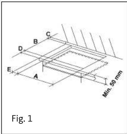 LISTO TG L4I - Encastrement de la table de cuisson - 1