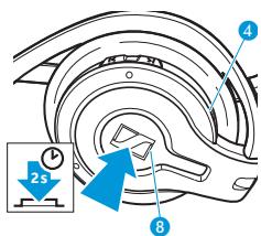 SENNHEISER MM 100 - Transferring an active call from the headset to the mobile phone* - 2