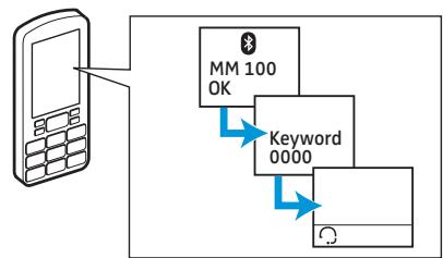 SENNHEISER MM 100 - Pairing the headset to a Bluetooth device (e.g. mobile phone) - 6