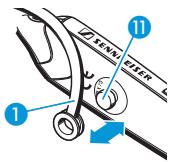 SENNHEISER FLX 70 - Attacher et adapter le crochet d'oreille - 1
