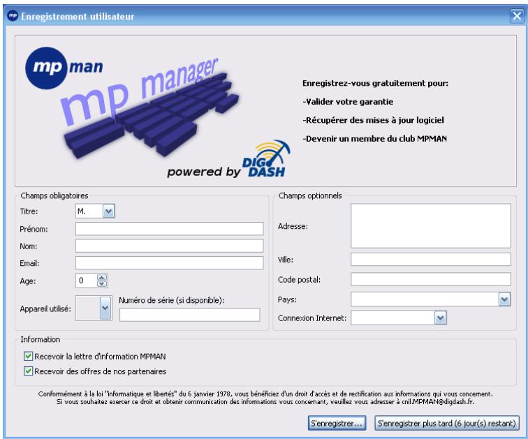 MPMAN MP MANAGER - Supprimer un apparéil mobile de vos favoris - 1