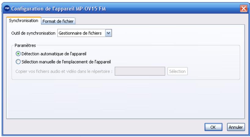 MPMAN MP MANAGER - Configurer la synchronisation - 1