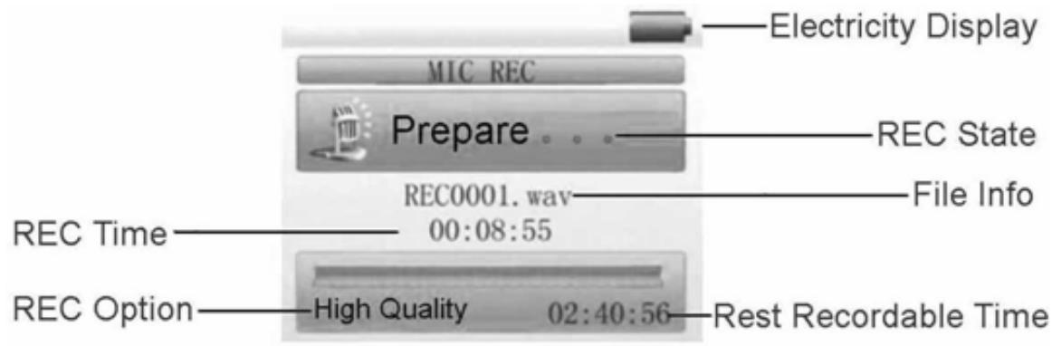 MPMAN MP-CS200 - Mode d'enregistrement - 1