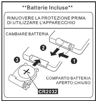 MPMAN DAB200 - INSERIRE LE BATTERIE NEL TELECOMANDO - 2