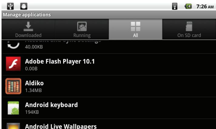 MPMAN MP1027 - Pour désinstaller une application : - 1