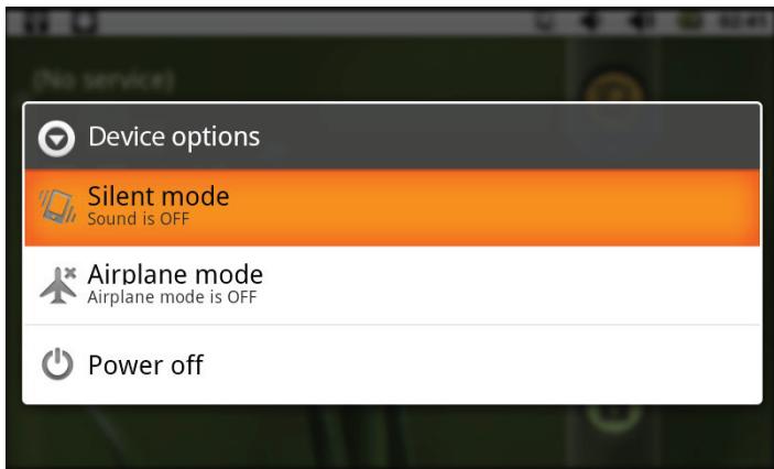 MPMAN MP1027 - Turning the Tablet on and off - 1