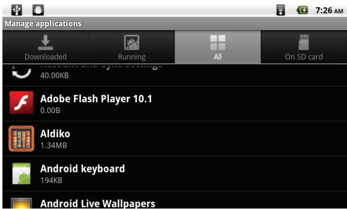 MPMAN MP1027 - To uninstall an application: - 1