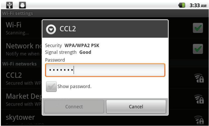MPMAN MP1027 - Select an available Wi-Fi network to connect to: - 3