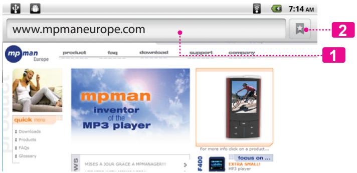 MPMAN MP1027 - Naviguer sur le web - 2