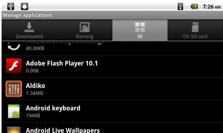 MPMAN MP720 - Pour désinstaller une application : - 1