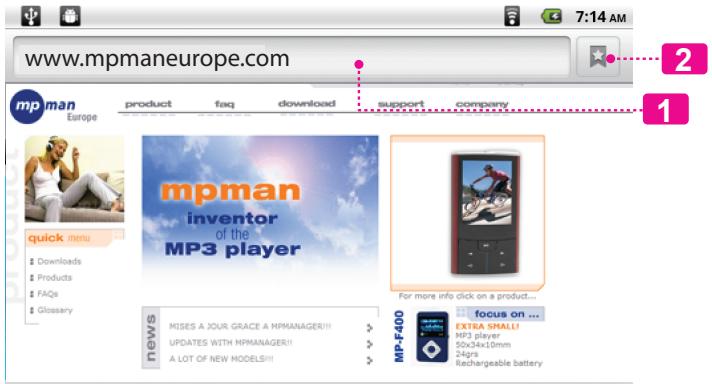 MPMAN MP720 - Browsing the Web - 2