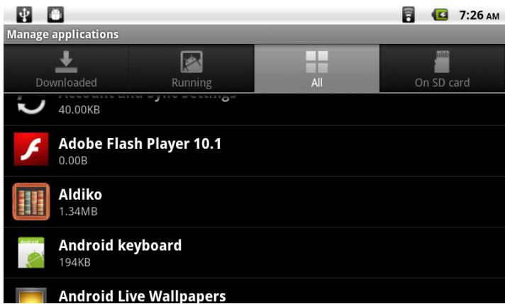 MPMAN MP720 - To uninstall an application: - 1