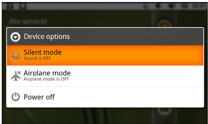 MPMAN MP720 - Turning the Tablet on and off - 1