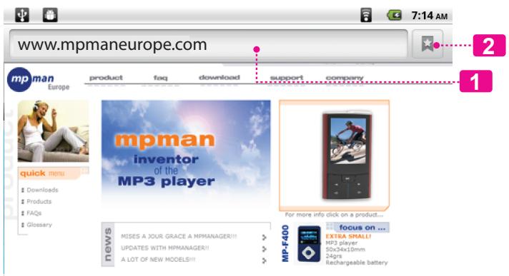 MPMAN MP827 - Browsing the Web - 2