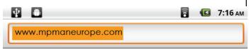 MPMAN MP827 - + To go to a webpage. - 1