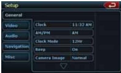 CLARION NX500 - Ajuste del reloj - 1