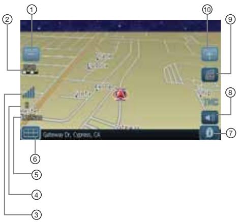 CLARION NX500 - Visualización del mapa de navegación - 8