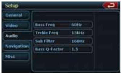 CLARION NX500 - Audio Setup Menu - 1